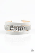 Load image into Gallery viewer, An Act Of Faith - Silver Grey Leather Bracelet
