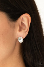 Load image into Gallery viewer, Paparazzi Accessories Incredibly Iconic - White Earrings
