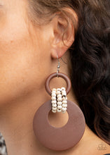 Load image into Gallery viewer, Beach Day Drama - Black Wood Earrings
