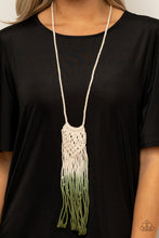 Load image into Gallery viewer, Surfin The Net - Green Necklace
