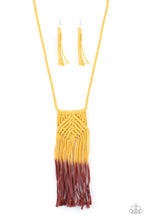 Load image into Gallery viewer, Look At MACRAME Now - Yellow Necklace
