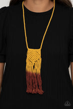 Load image into Gallery viewer, Look At MACRAME Now - Yellow Necklace
