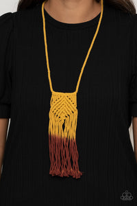 Look At MACRAME Now - Yellow Necklace