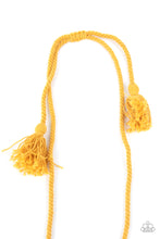 Load image into Gallery viewer, Look At MACRAME Now - Yellow Necklace
