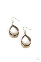 Load image into Gallery viewer, Paparazzi Accessories STIRRUP Some Trouble - Brass Earrings

