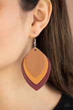 Load image into Gallery viewer, Paparazzi Accessories Light as a LEATHER - Red Earrings
