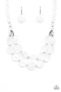 Beach Day Demure - White Opaque Necklace