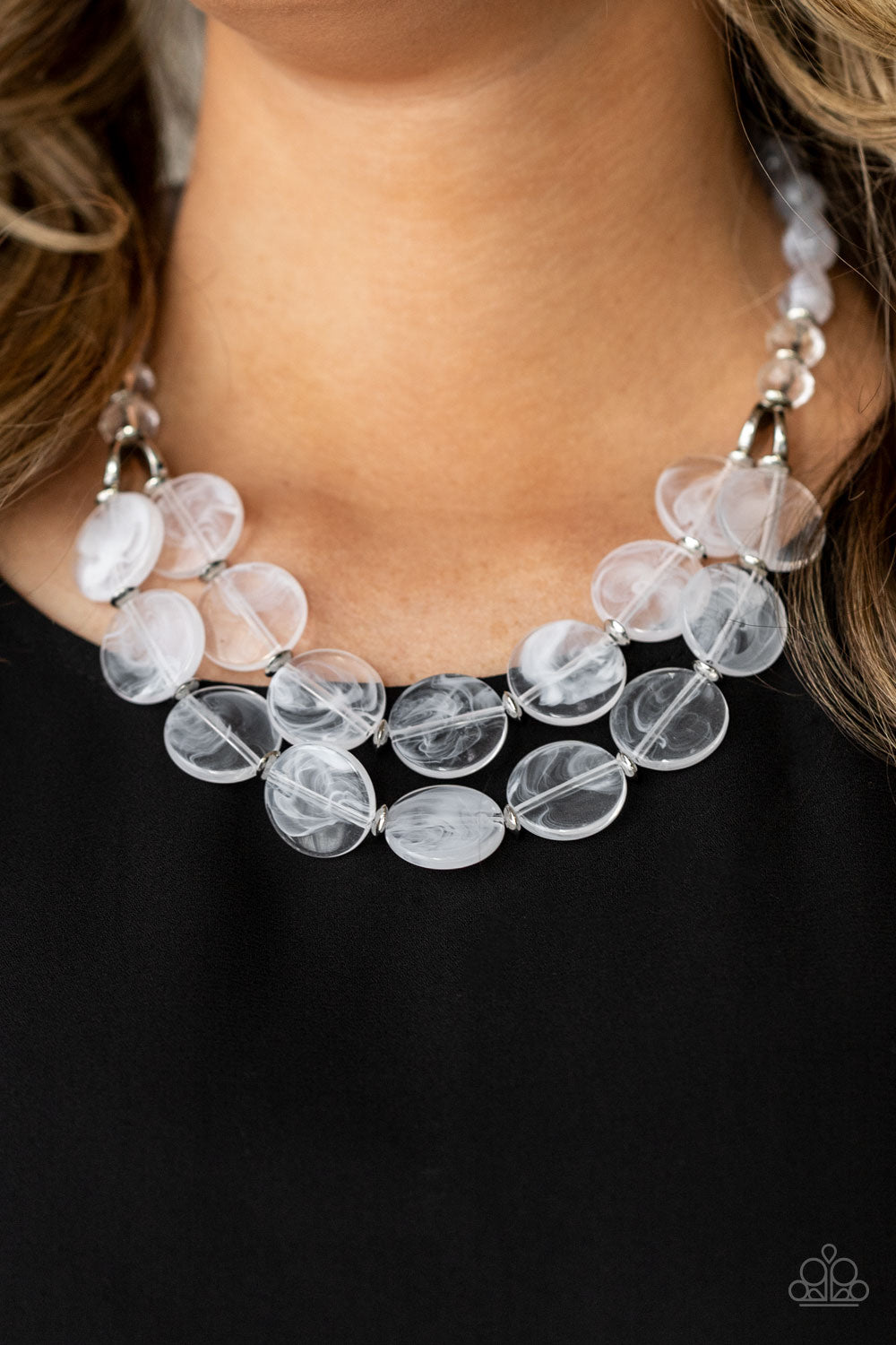 Beach Day Demure - White Opaque Necklace