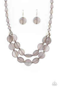 Beach Day Demure - Grey Opaque Necklace