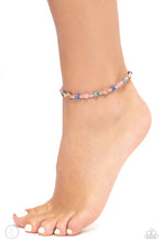 Load image into Gallery viewer, Infused with silver accents and floral beads, a colorful collection of natural stones are threaded around the ankle for a tranquil look. As the stone elements in this piece are natural, some color variation is normal. Sold as one individual anklet.
