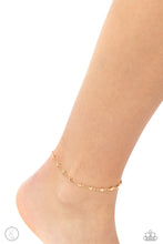 Load image into Gallery viewer, Dainty gold stars are infused along a classic gold chain around the ankle for a simply stellar statement. Features an adjustable clasp closure. Sold as one individual anklet.
